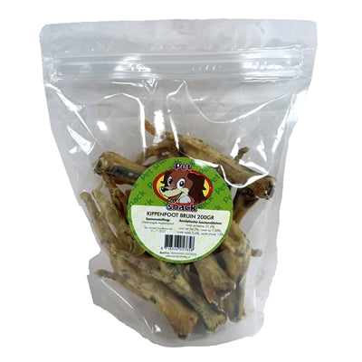 Petsnack Kippenpoten Gerookt Bruin